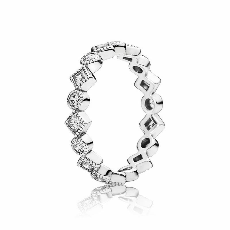 Pandora Alluring Brilliant Princess Promise Ring Silver Egypt MS2014789